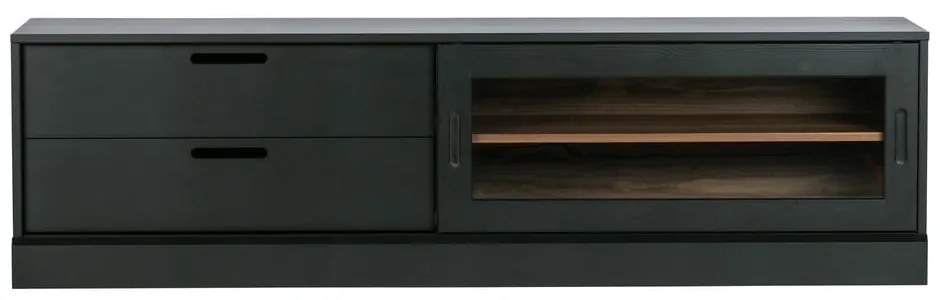 Comodă TV neagră din lemn de pin 180x50 cm James – WOOOD