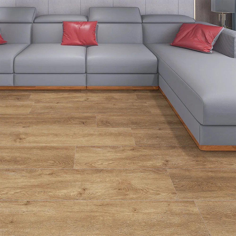 Pardoseală laminată din vinil SPC, stejar Sipadan, Leziter