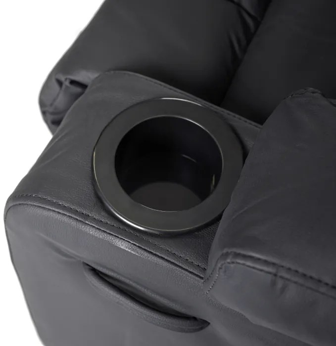 JAKS Fotoliu de masaj piele eco neagră Box
