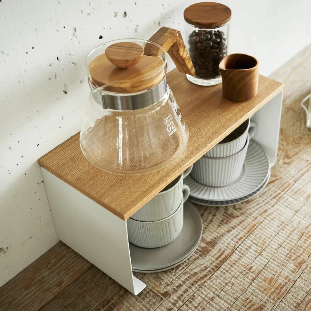 Raft suplimentar alb/în culoare naturală din metal 30,5x14 cm Tosca – YAMAZAKI