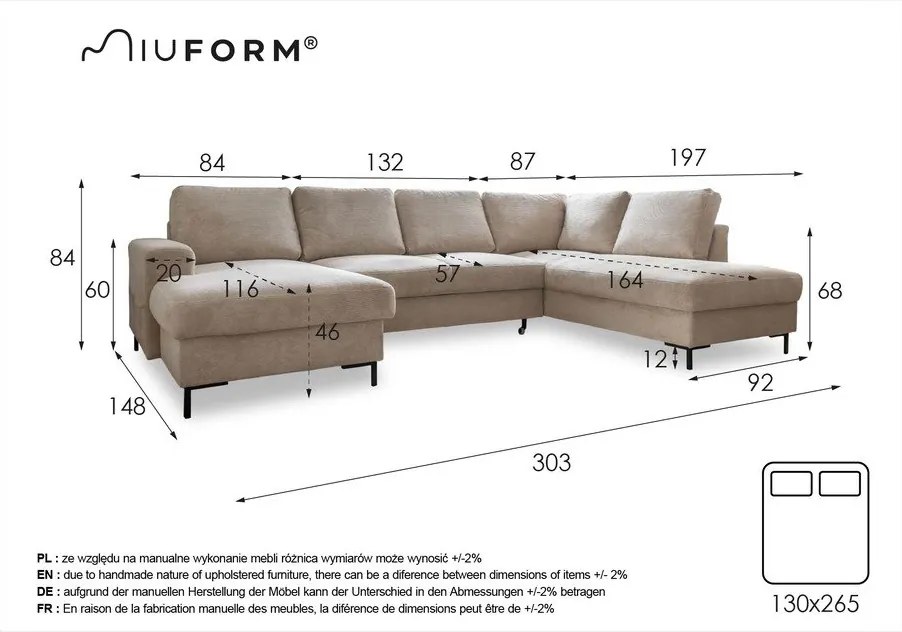 Colțar verde închis extensibil cu tapițerie din catifea reiată (cu colț pe partea dreaptă) Lofty Lilly – Miuform