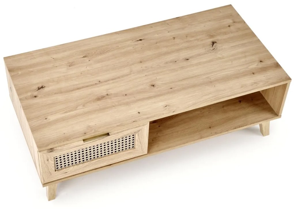 Masa de cafea Borneo LAW-1 stejar artizan/negru L120 cm