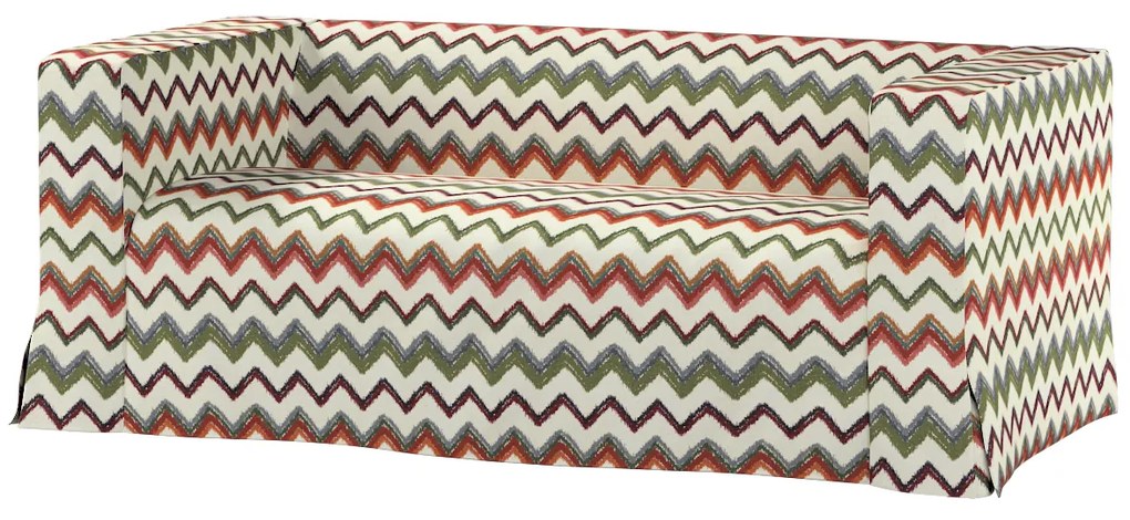 Husă canapea Klippan cu 2 locuri, lungă, cu pliuri contrastante