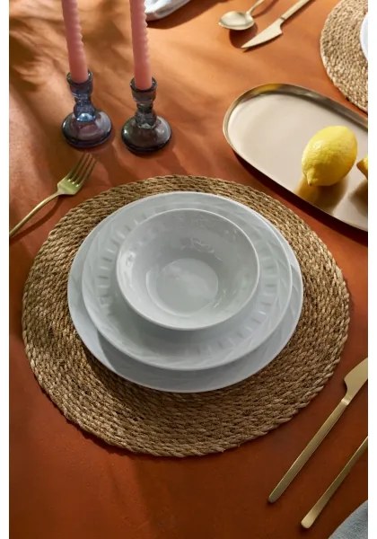 Set de masă 18 piese alb/porțelan