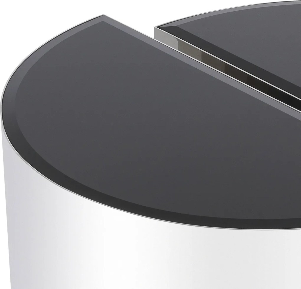 Set 2 masute laterale design elegant LUX Astra, argintiu-negru 114359 HZ