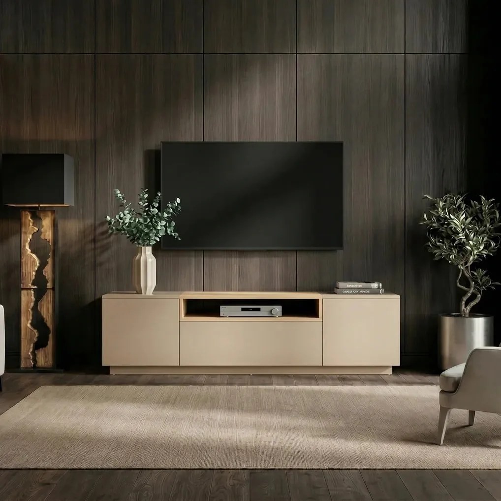 Comoda TV LOFT 160cm natur/ greige