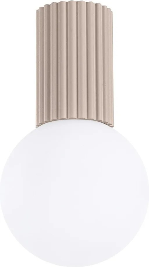 Plafonieră taupe cu abajur din sticlă ø 12 cm Orbital – Sollux