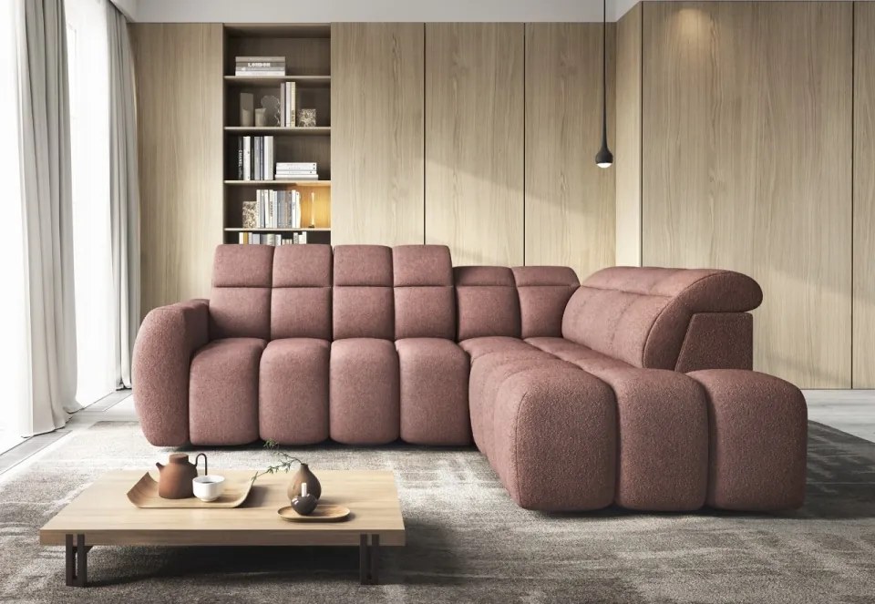 Canapea extensibila cu spatiu pentru depozitare, Falconn RT, Eltap (Culoare: Roz / Xillar 24)