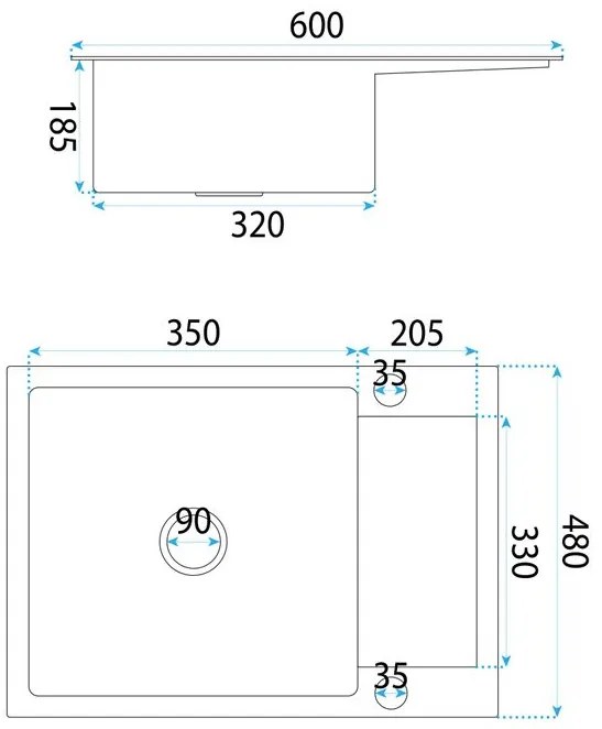 Chiuveta inox Paul auriu periat