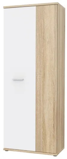 Comodă/Pantofar SIMO, stejar Sonoma/alb