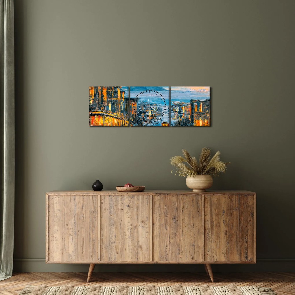 Tablou - Telecabină, San Francisco (cu ceas) (90x30 cm)