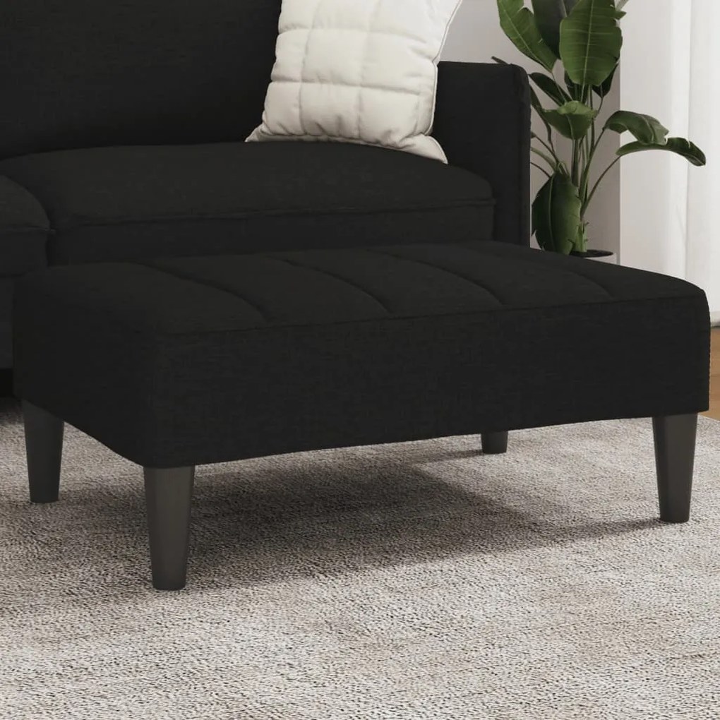 vidaXL Taburet, negru, 77x55x31 cm, material textil