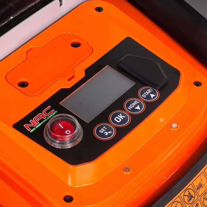 Resigilat: Robot de tuns iarba NAC RLM1500G2-NG, 1500M2, 28V, Li-Ion 4.0Ah, Negru/portocaliu