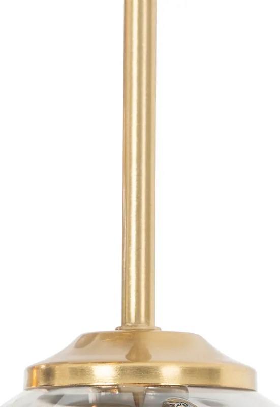 Plafonieră inteligentă aurie cu sticlă fumurie cu 9 lumini, incl. 9 Wifi G9 - Athens