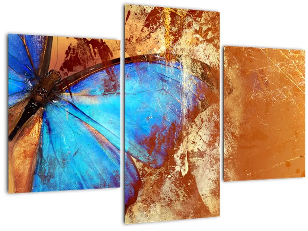 Tablou - Fluture albastru (90x60 cm)