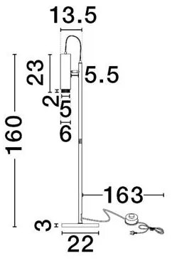 Lampadar design minimalist NESSI, NVL-9011411