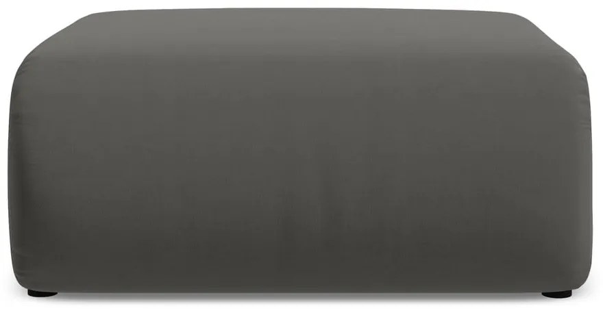 Taburet gri cu tapițerie din catifea Ekahi – Makamii