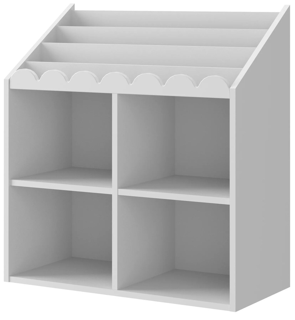 Biblioteca pentru copii BOOK NOOK SNOW 71x76 cm, alba
