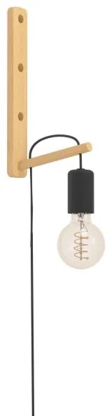 Aplică Eglo 44013 POCKLEY 1xE27/10W/230V maro/negru