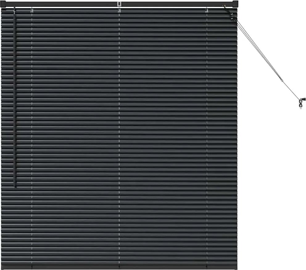 vidaXL Jaluzele venetiene Manual Negru 130 x 115 cm Aluminiu