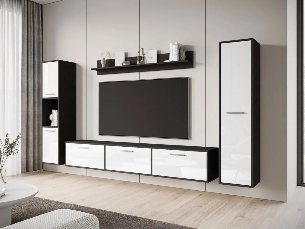 Mobilier living Ikinra XL (matera + lucios Alb) . 1104552