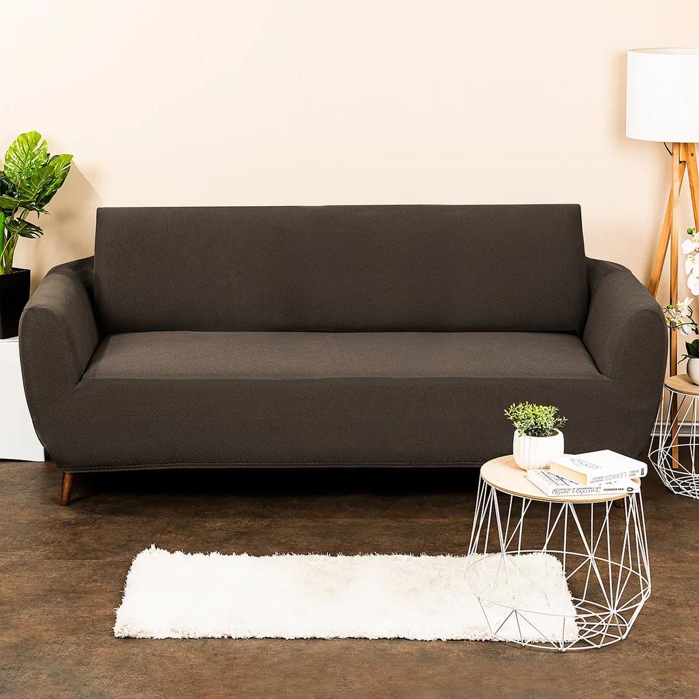 Husă multielastică 4Home Comfort pentru canapea, maro, 180 - 220 cm, 180 - 220 cm