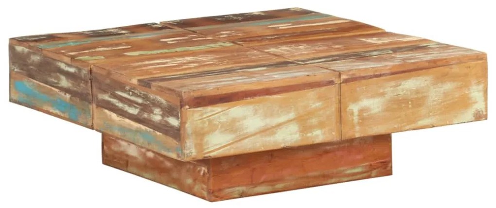 vidaXL Măsuță de cafea, 80x80x28 cm, lemn masiv reciclat