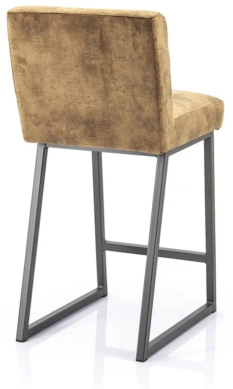 Scaun de bar tapitat Lennart galben