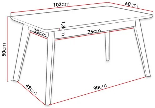 Măsuță cafea Biano 13x6 (negru). 1121906