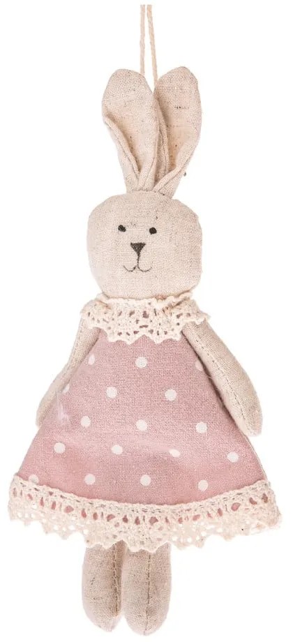 Set 2 decorațiuni de Paște Dakls Easter Bunny, roz