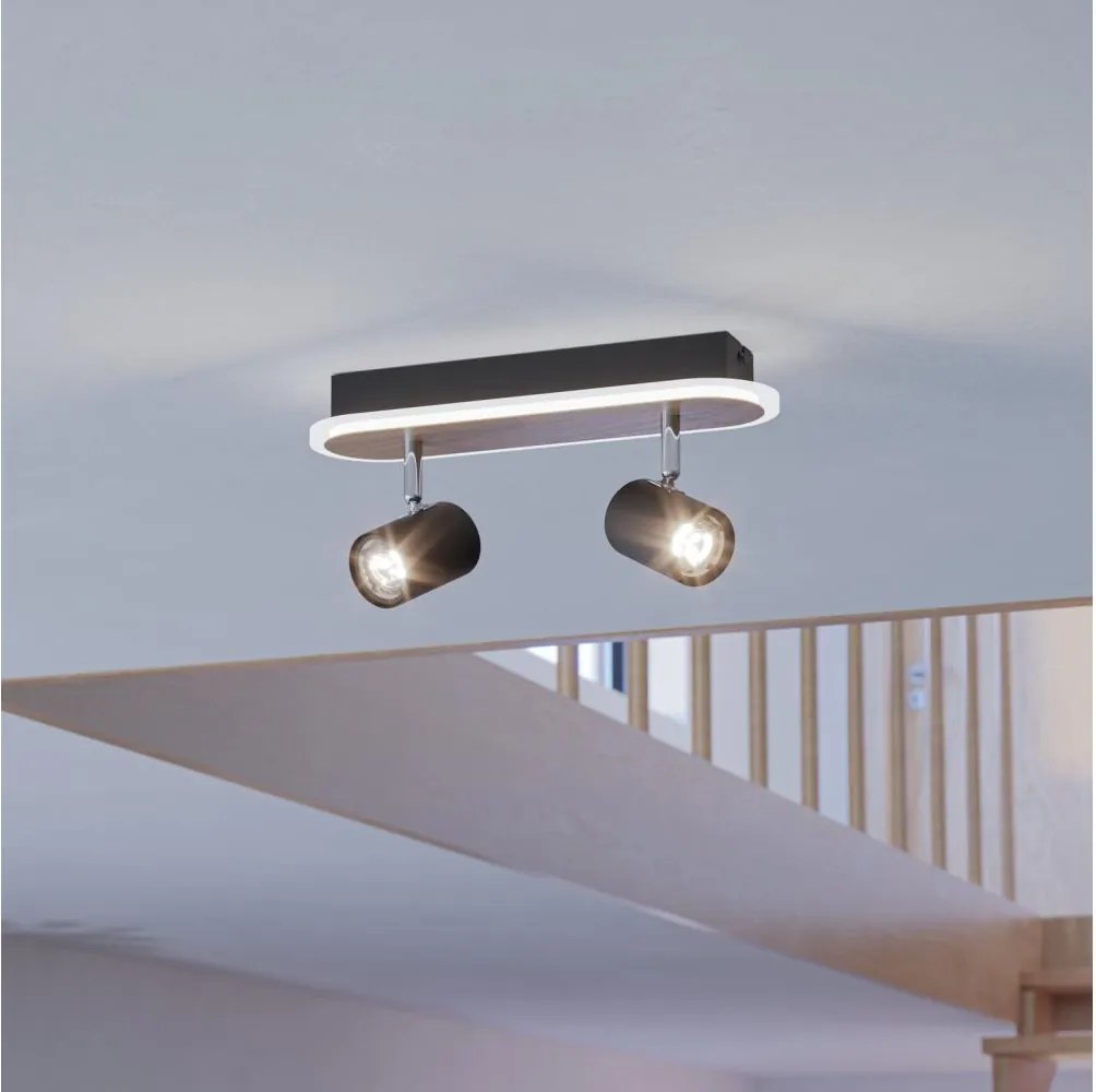 Eglo 901632 - Spot LED RIMBOCCHI, 12W, 230V, maro/negru