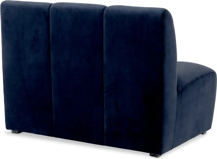 Modul canapea design LUX Lando straight, Catifea albastra