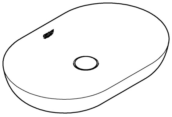 GROHE 3960800H - Lavoar ESSENCE pentru montare pe blat, 600 × 400 mm, ceramică, alb