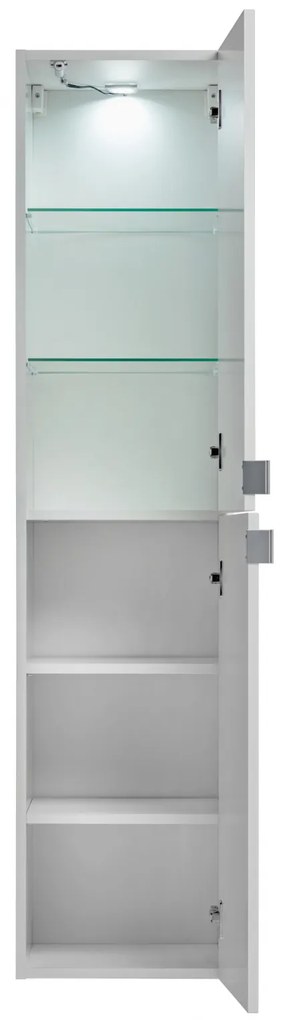 Set MOBILIER BAIE SUSPENDAT Leo WHITE 90 CM, ALB, LAVOAR APLICAT NEGRU