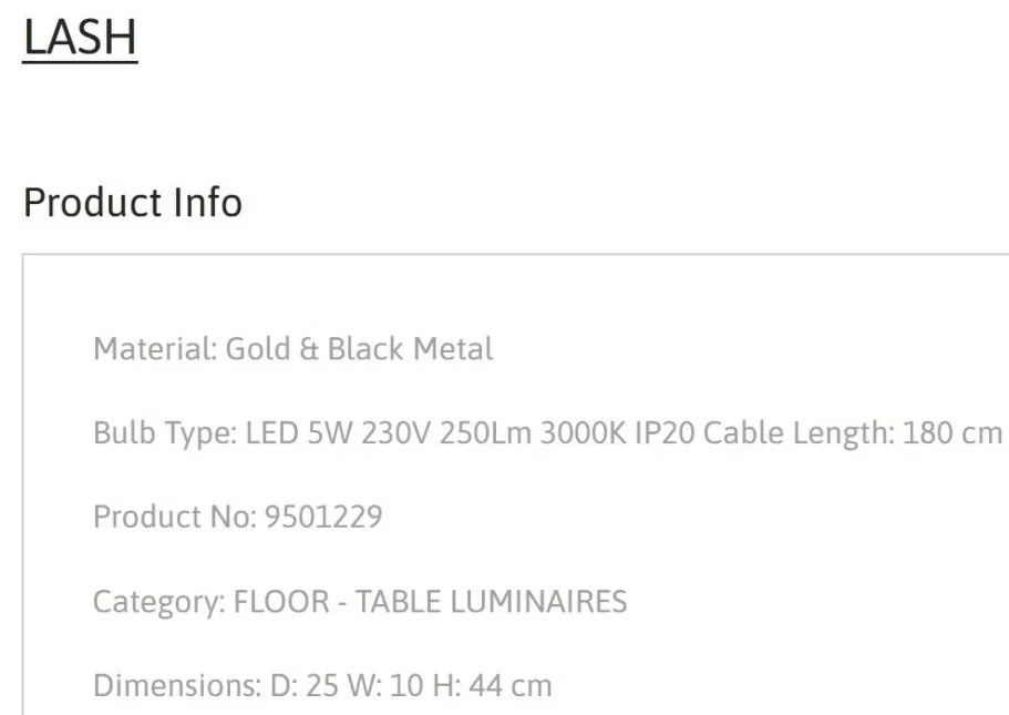 Veioza/Lampa LED design modern decorativ LASH H-44cm
