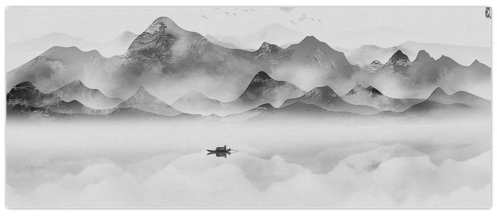 Tablou - Lac japonez (120x50 cm)