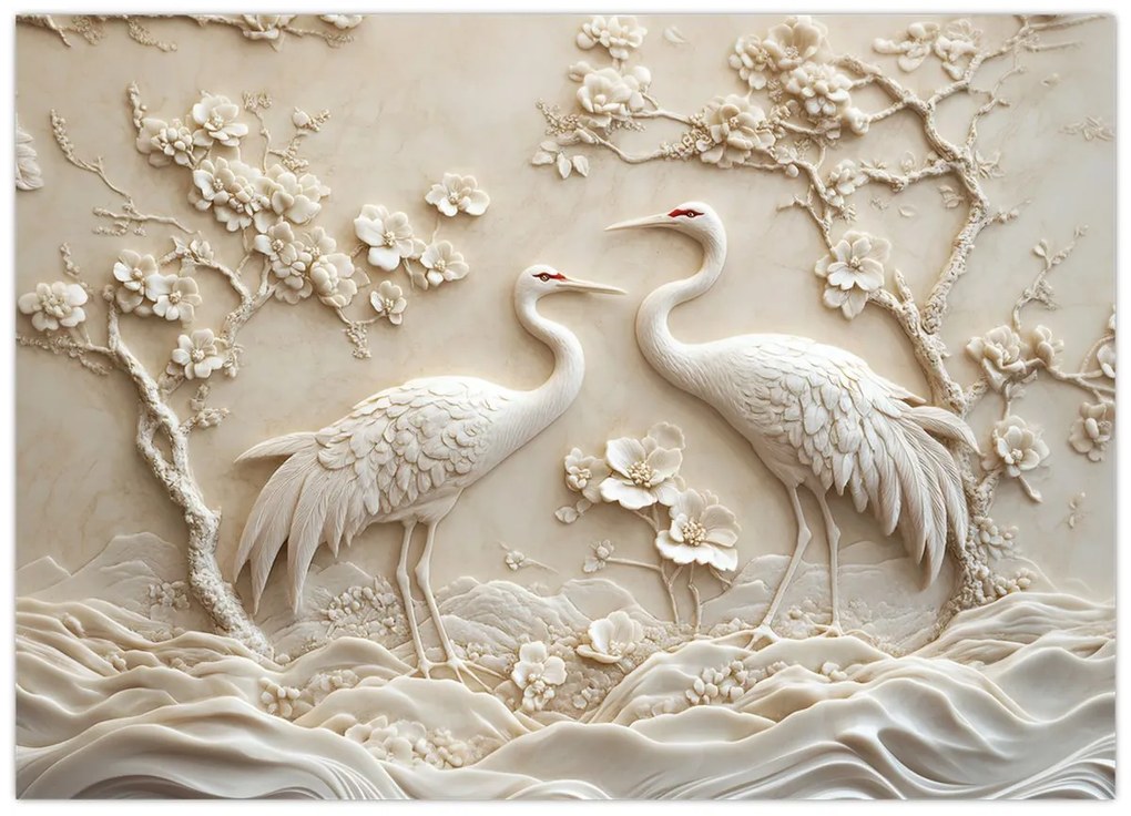Tablou pe sticlă - Model Chinezesc (70x50 cm)