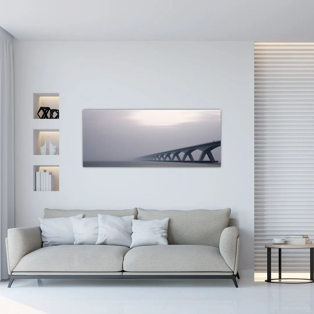 Tablou - Podul în ceață (120x50 cm)