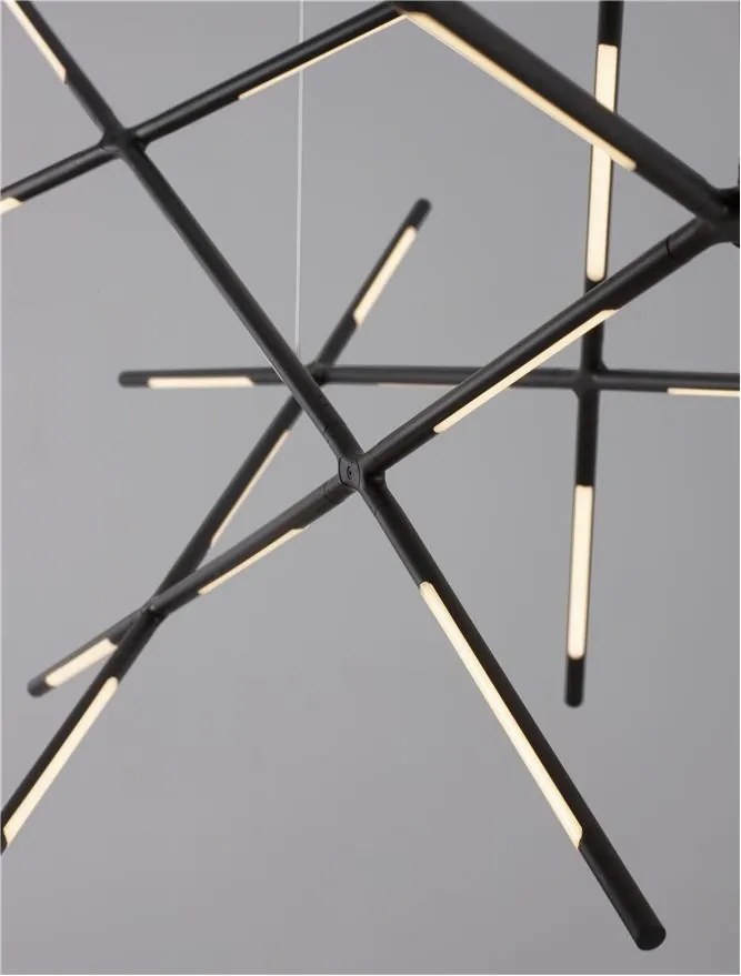 Lustra LED XL suspendata design modern RACCIO negru
