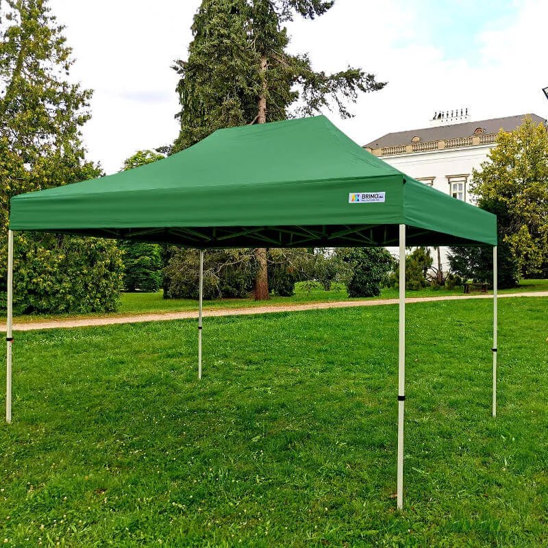 Cort pavilion pliabil 3x4,5m - cu 3 pereți - Verde
