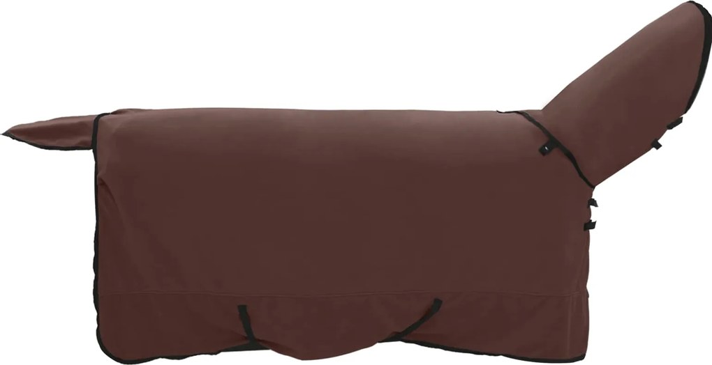 vidaXL Pătură pentru cai Maro Întunecat Complet 145 cm Poliester