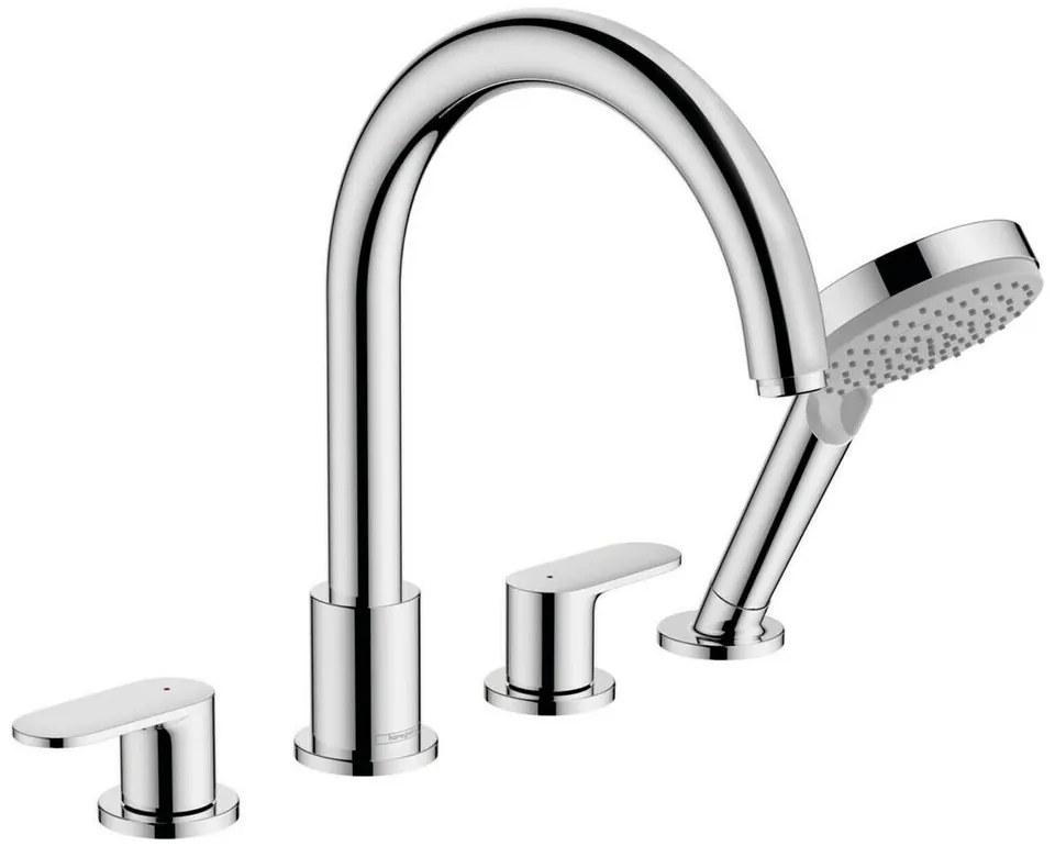 Baterie cada - dus Hansgrohe Vernis Blend 4 elemente crom cu set de dus