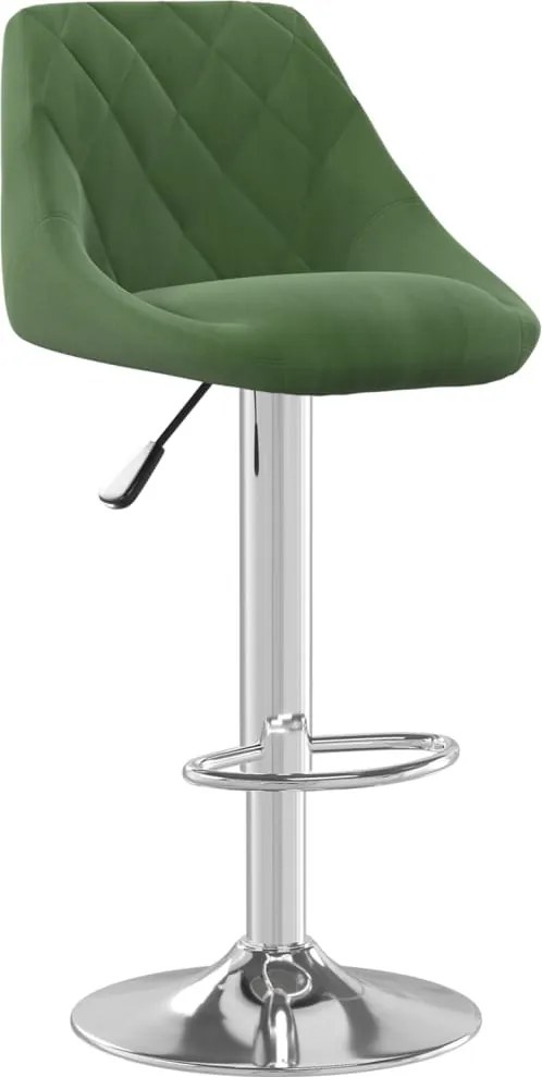 vidaXL Scaun de bar, verde închis, catifea