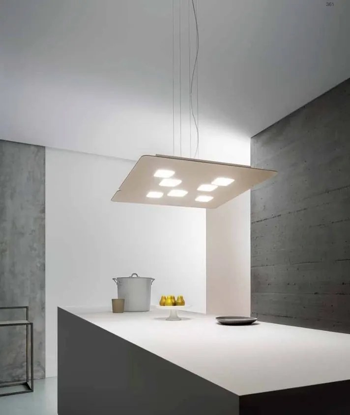 Lustra suspendata moderna GISELLE 54x54cm, alb, gri sau argintiu