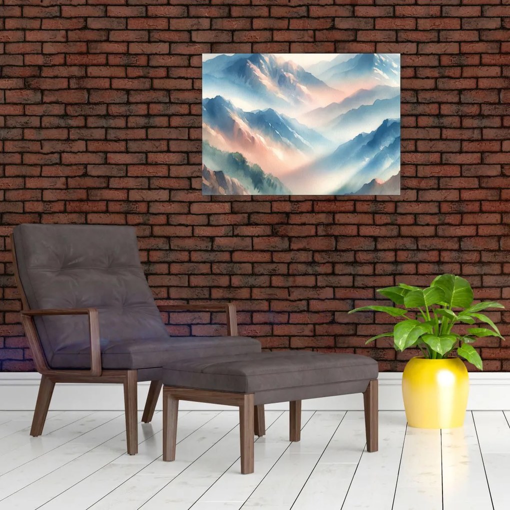 Tablou - Acuarelă munți (70x50 cm)