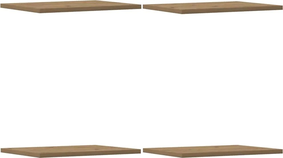 vidaXL Plăci bibliotecă, 4 buc., stejar artizanal, 40x30x1,5 cm, lemn