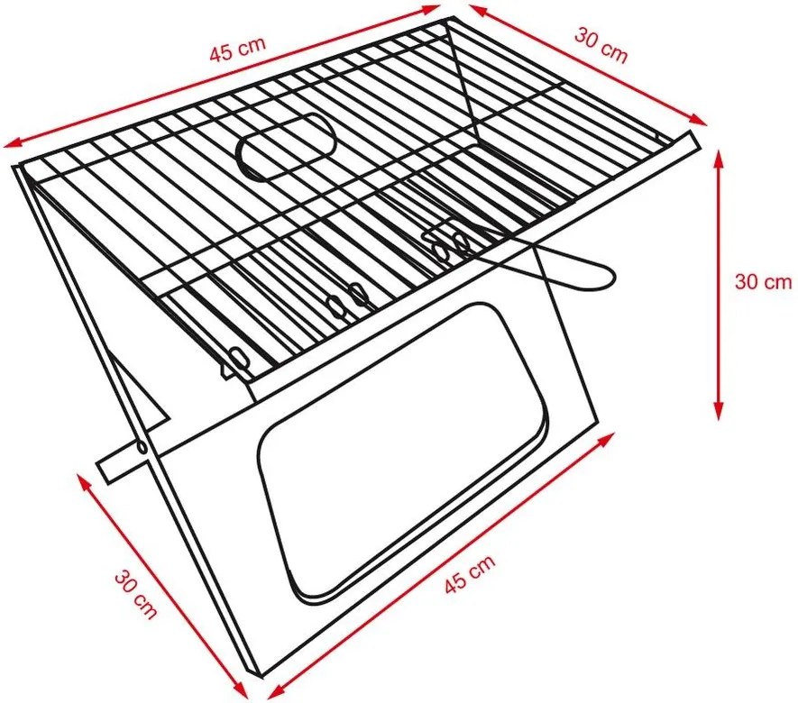 Grătar pliabil portabil Avenberg TRUMPER