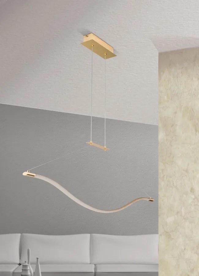 Lustra LED suspendata design modern Donna aurie