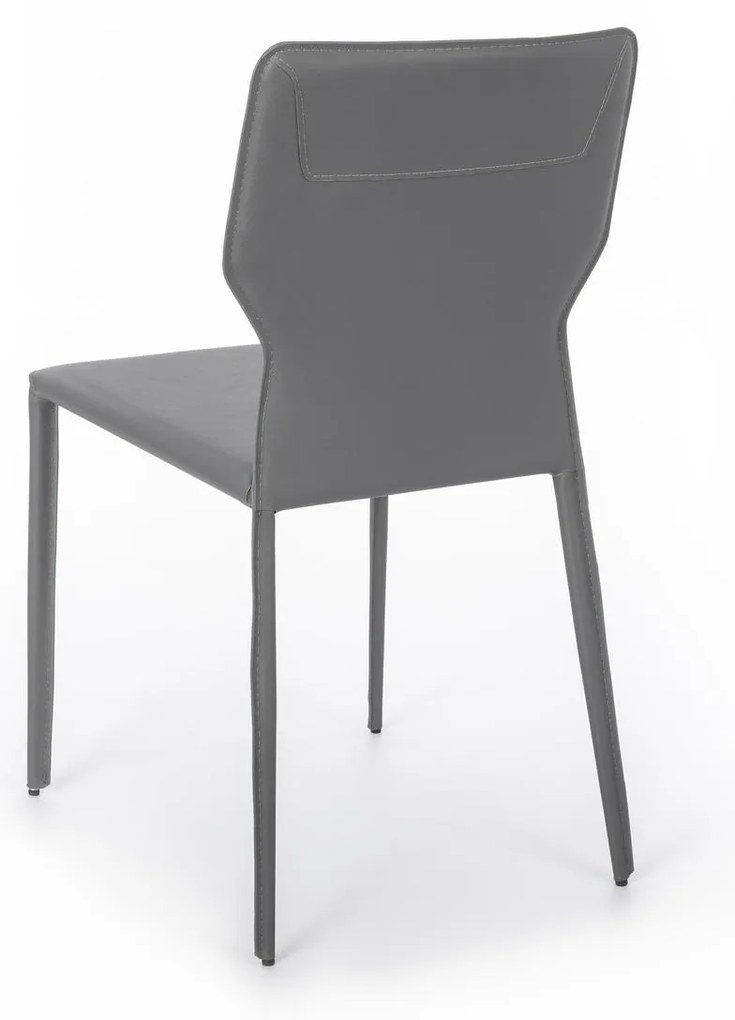 STONES Scaun din piele ecologică 56cm X 44cm H. 86.5cm | Aosom Romania