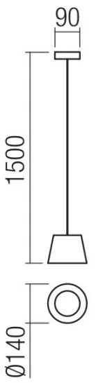 Redo 01-1496 - Lustră LED pe cablu LOLLI LED/6W/230V, Ø 14 cm, negru